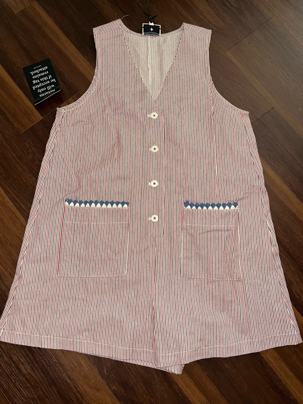 Tuckernuck Red & Blue Stripe Textured Myla Jumper One Piece Romper NWT - Picture 1 of 7